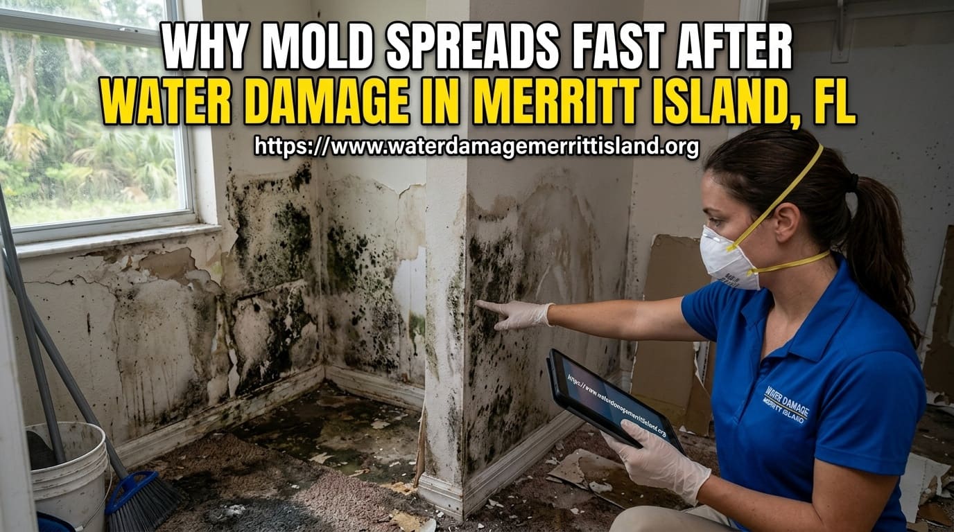 Mold growth risk after water damage in a Merritt Island Florida home